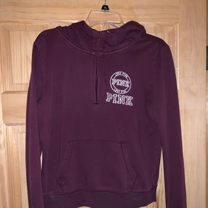 Pink half zip hoodie